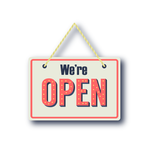 We're Open